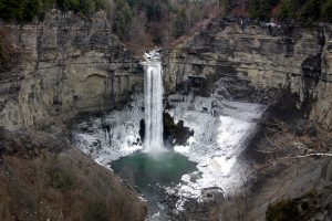 taughannock falls state park waterfall frozen